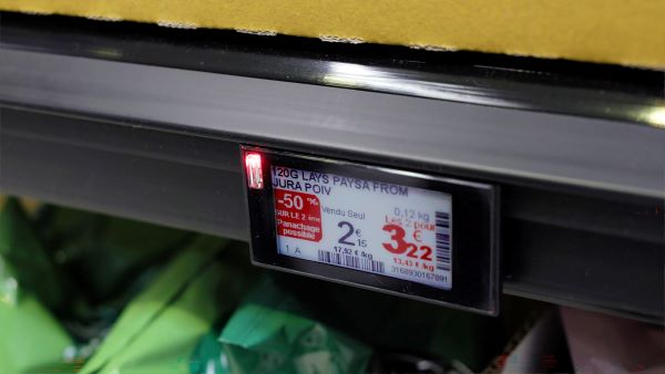 電子棚札の使用例